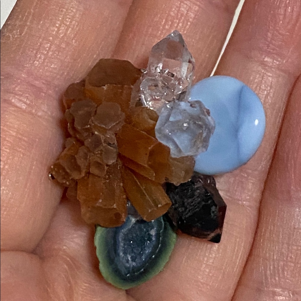 Unique Multicolor Gemstone Ring - image 7